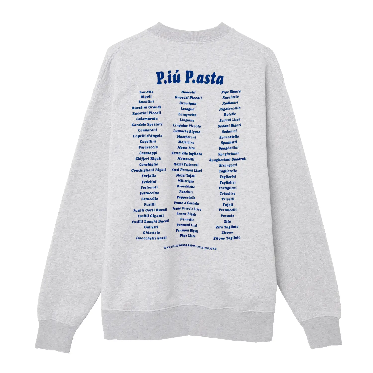 PP Piu Pasta Crewneck Back View