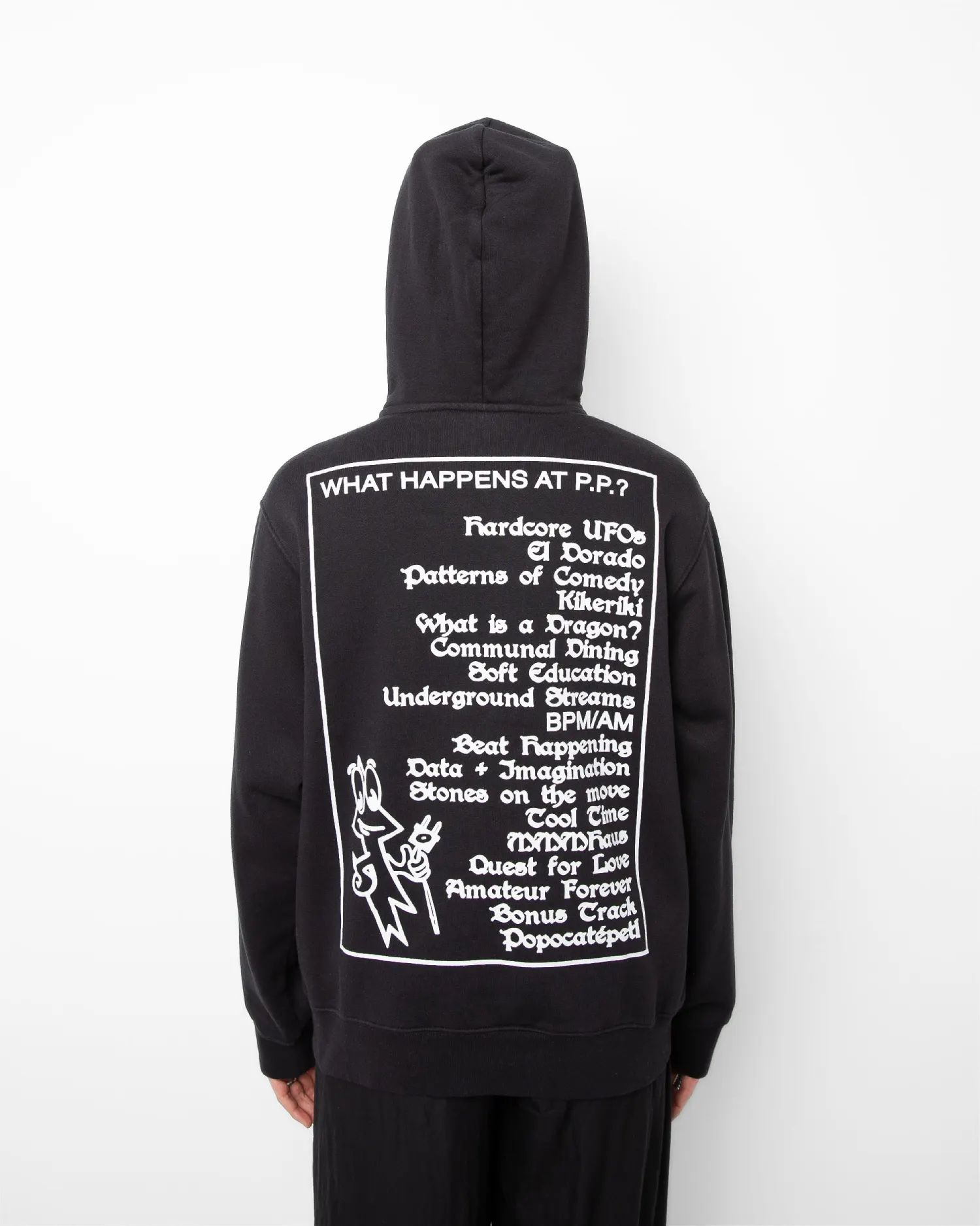PP What Happens Hoodie On Model