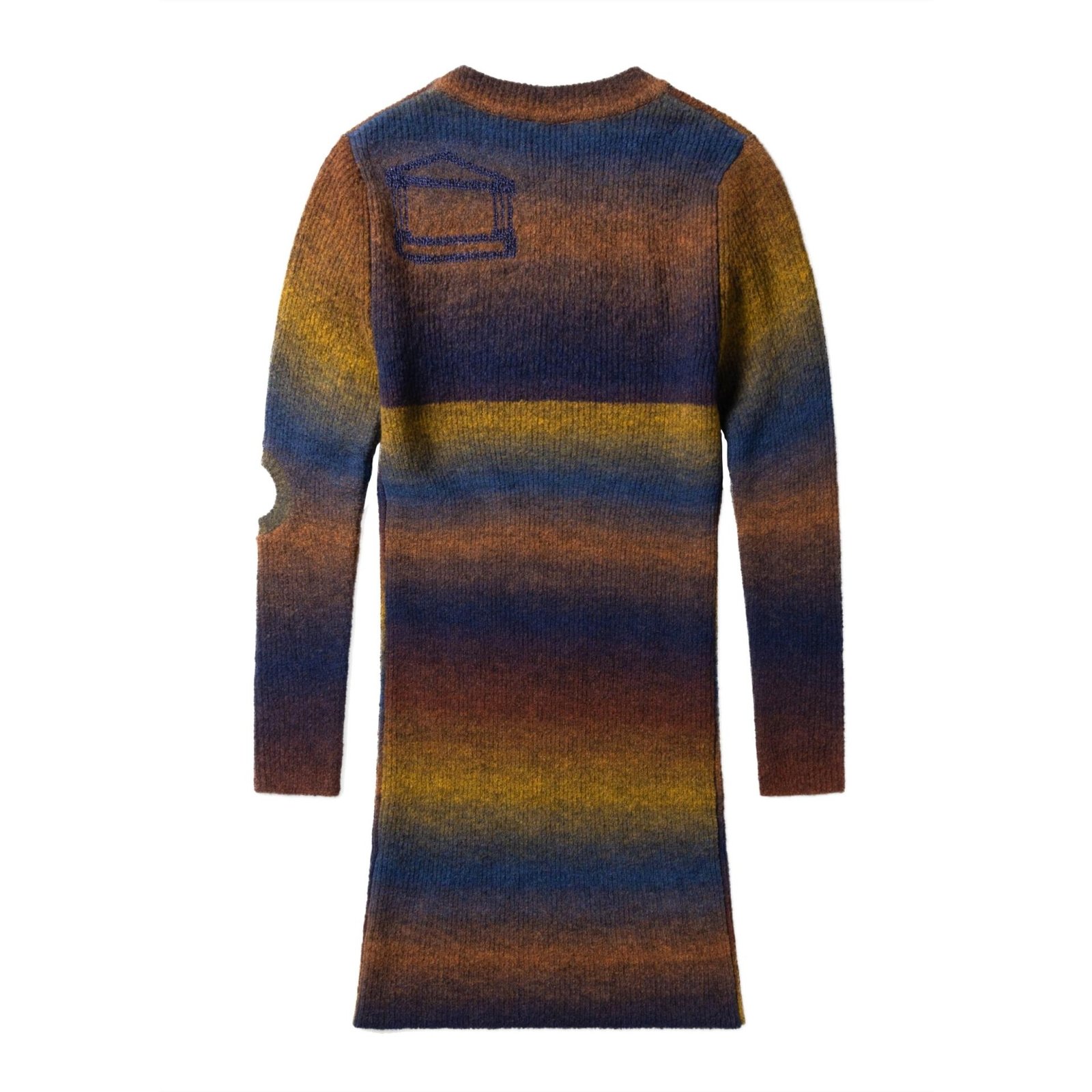 Aries Boucle Space Dye Holey Dress back.