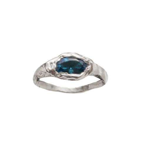 Simuero Faro Formentor Ring Silver/Blue front.