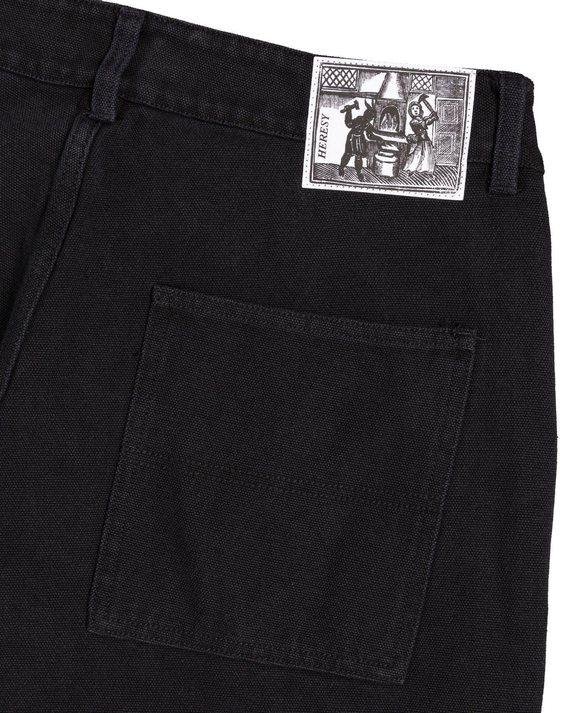 Heresy Scraggy Trousers Black label detail
