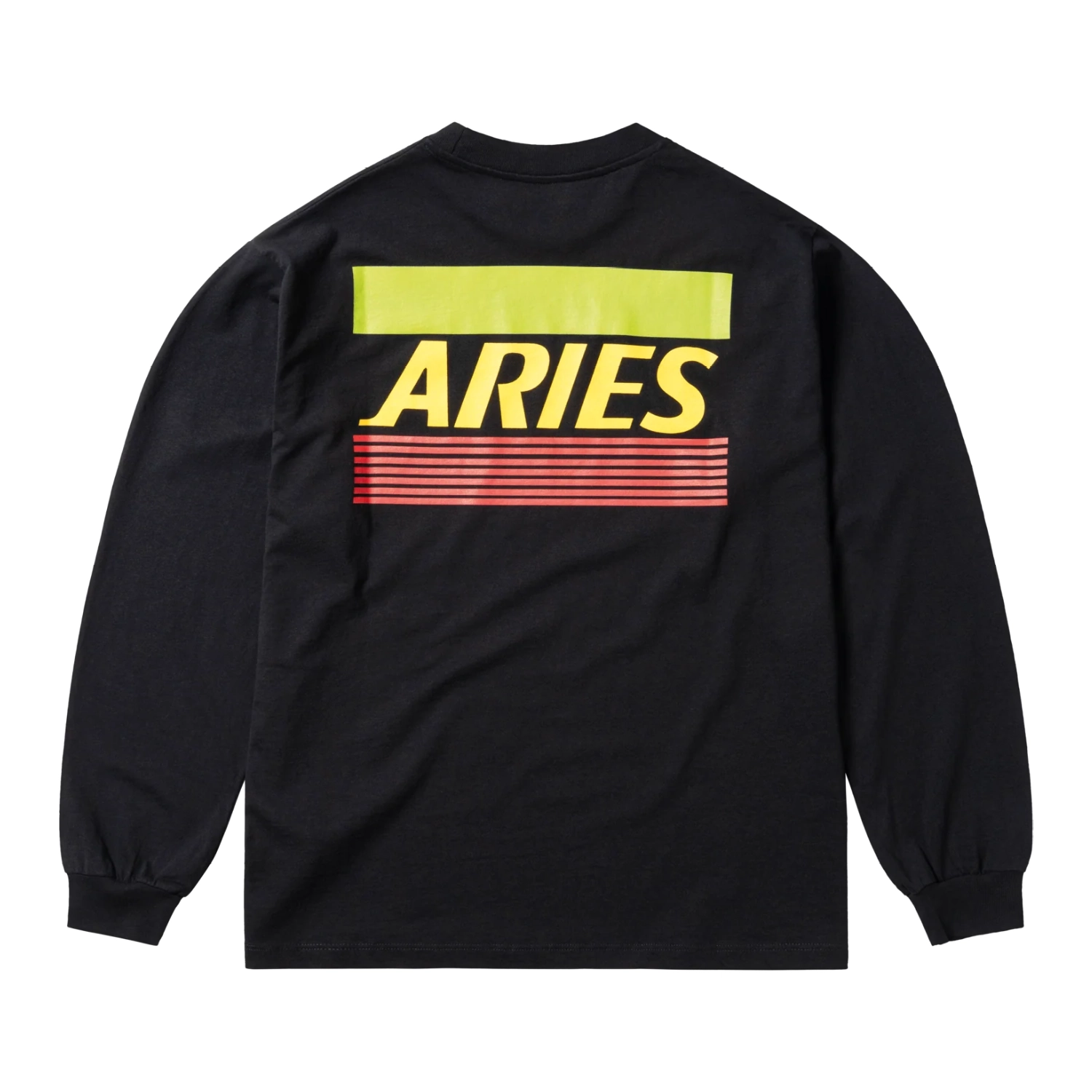 Aries Credit Cart LS Black back view in a white background