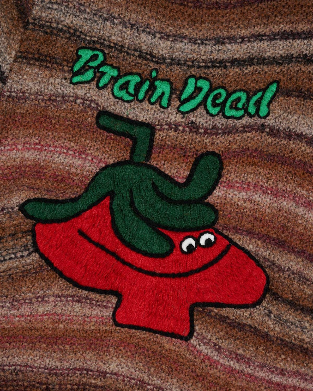 Brain Dead Madera Knit Short Sleeve Sweater Detailing