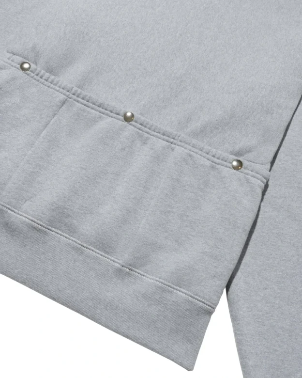 Noah Runner Hoodie Heather Grey back pocket detail