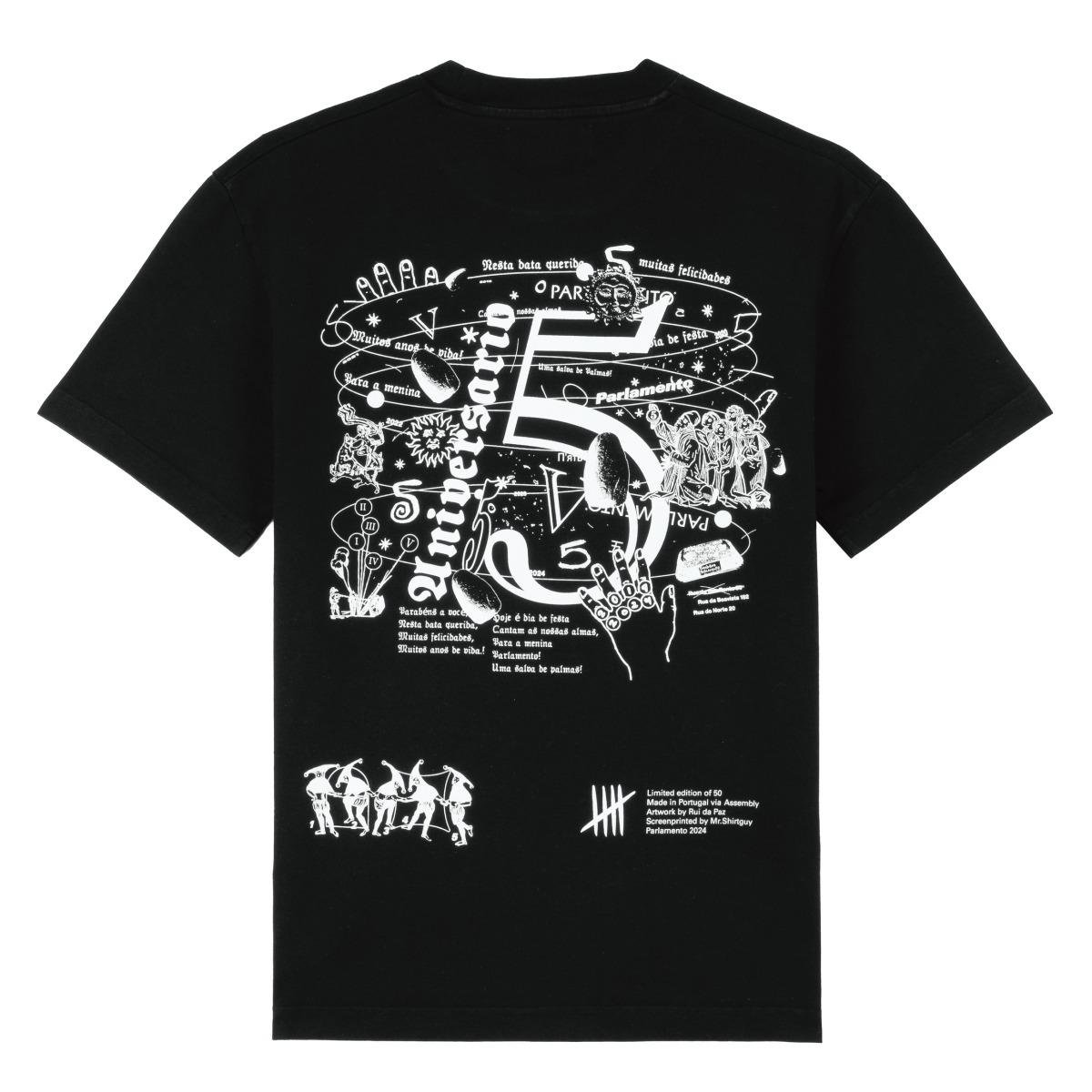 Parlamento Lisboa Five Years T-Shirt from the back.