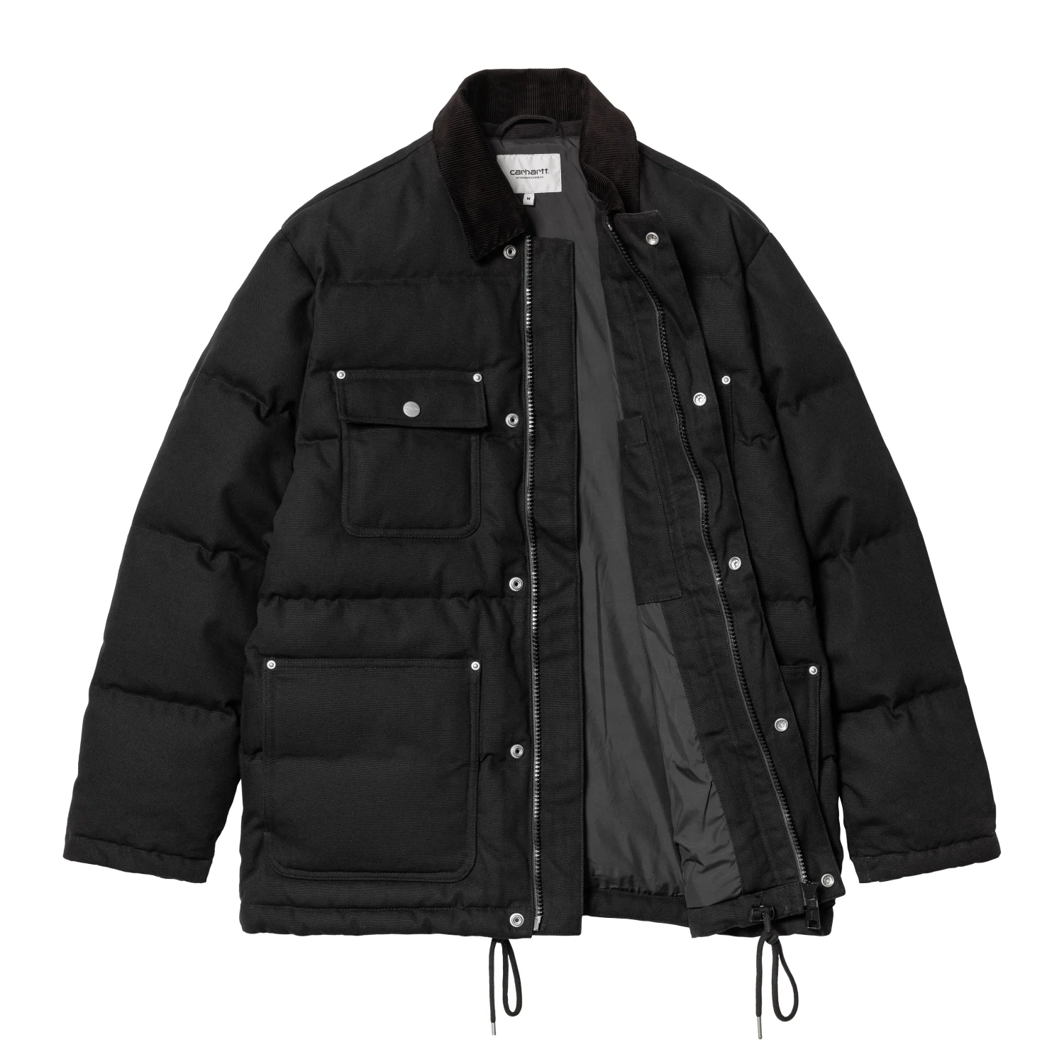 Carhartt WIP Rayley Jacket Black front view in a white background