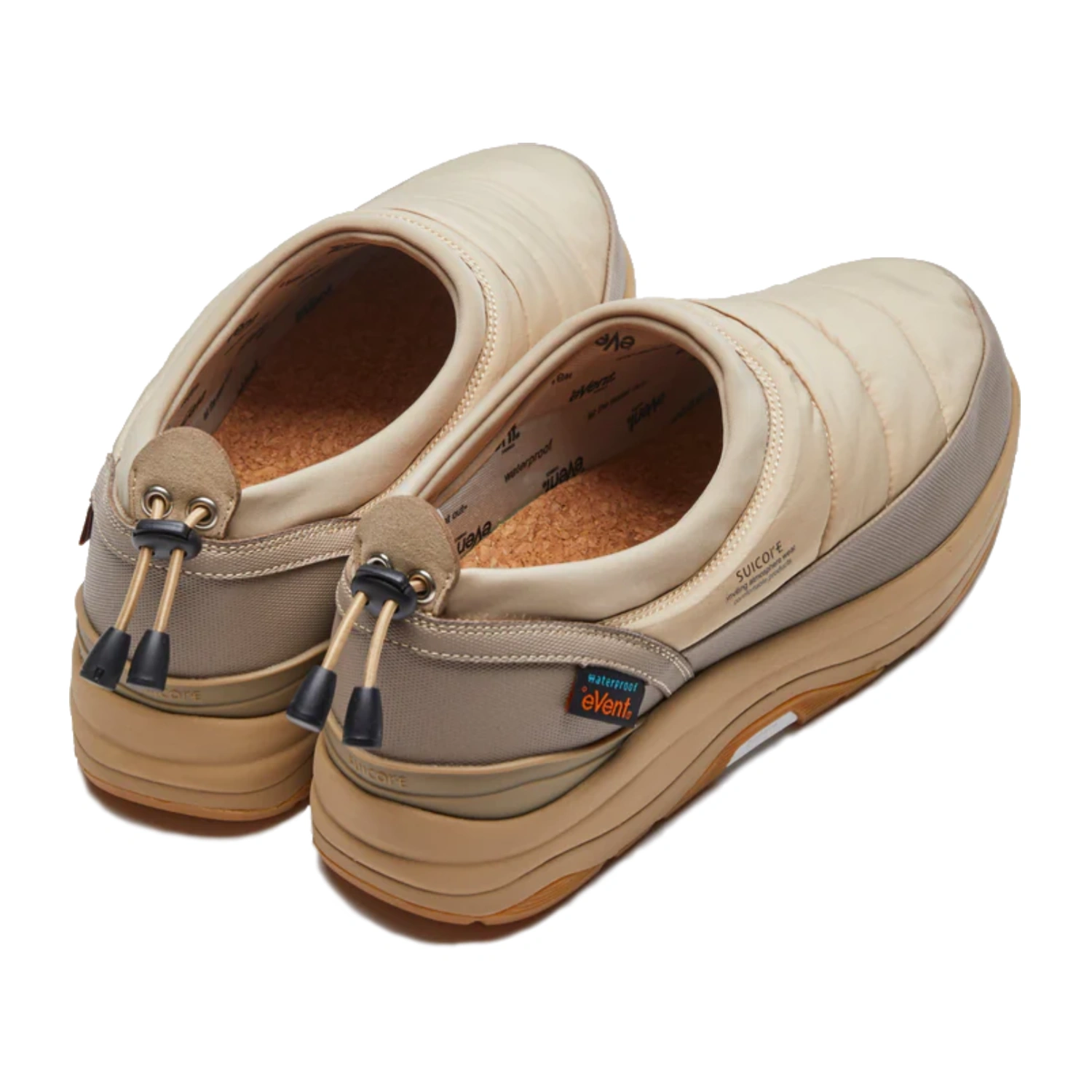 Suicoke Pepper-Mod-eV Beige back view in a white background