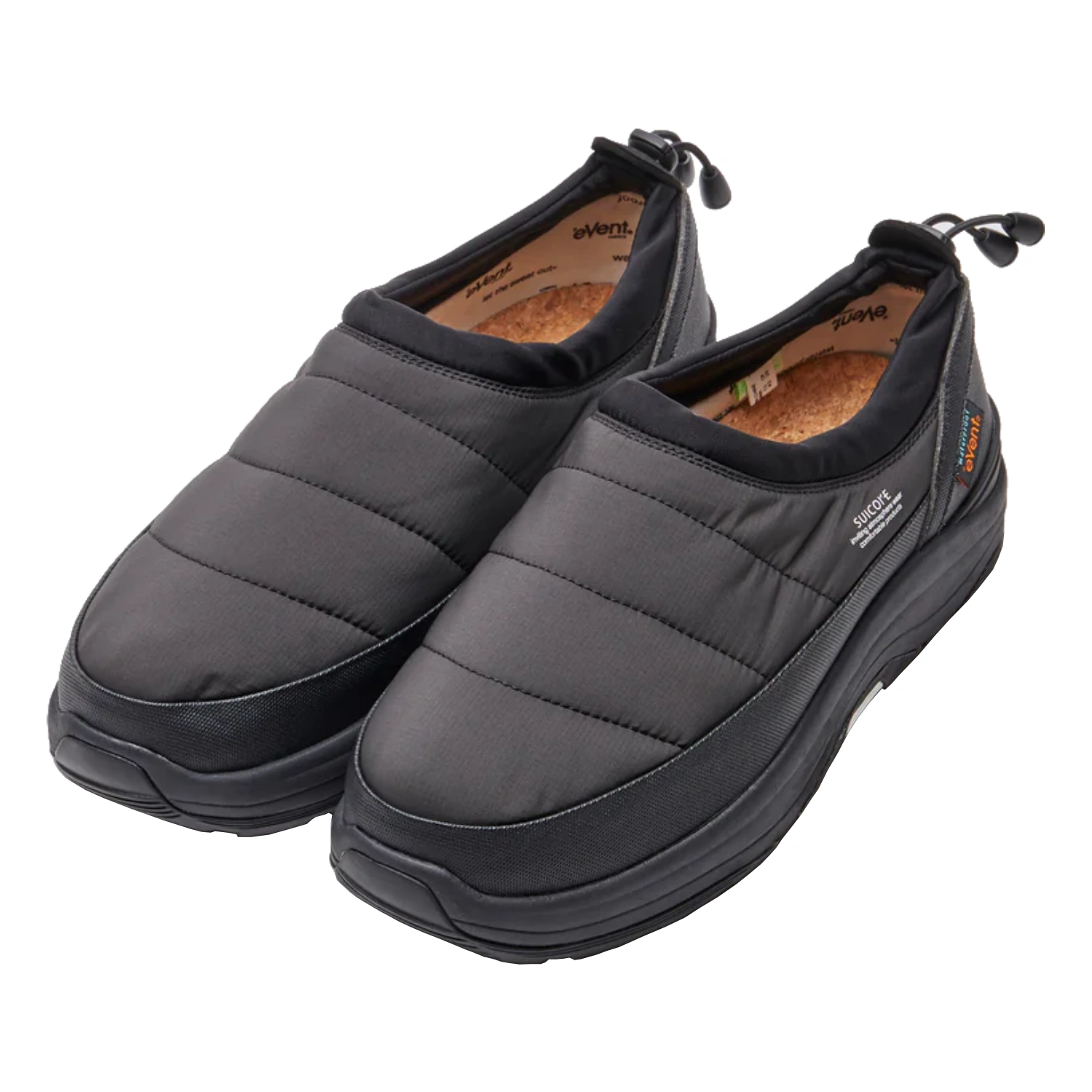 Suicoke Pepper-Mod-eV Black side view in a white background