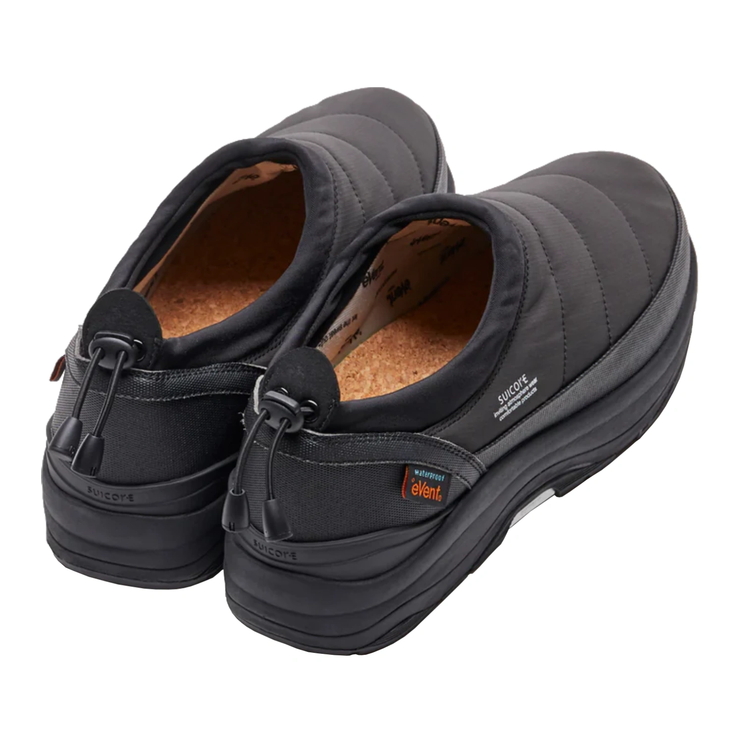 Suicoke Pepper-Mod-eV Black back view in a white background