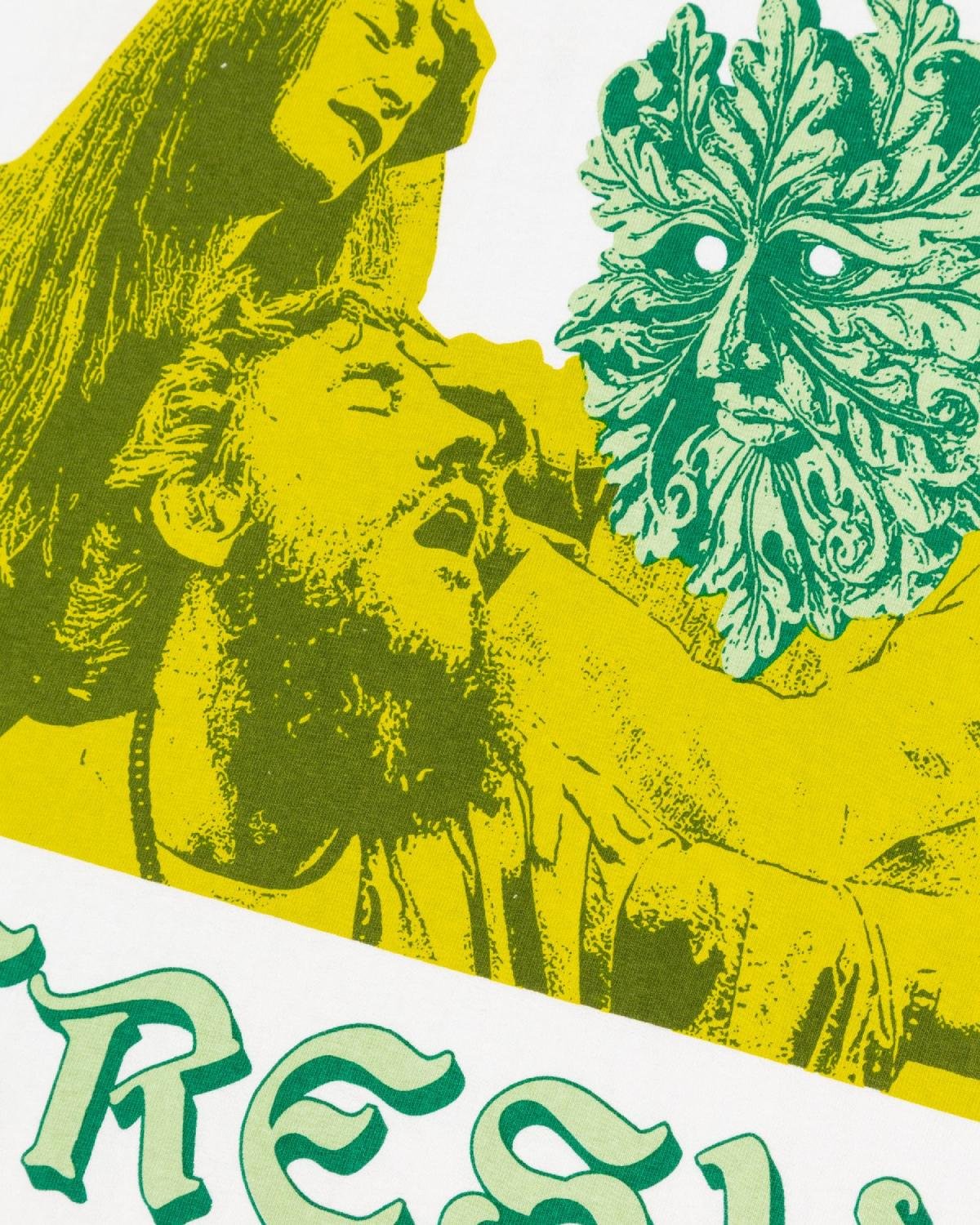 Detail of the Heresy Healer T-Shirt Ecru front print.