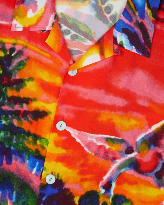 Brain Dead Forgotten Forest Short Sleeve Button Up Shirt front view detail