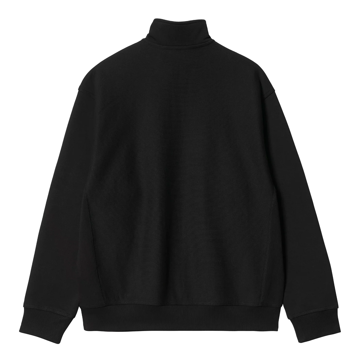 Carhartt WIP American Script Half Zip Sweat Black back view in a white background