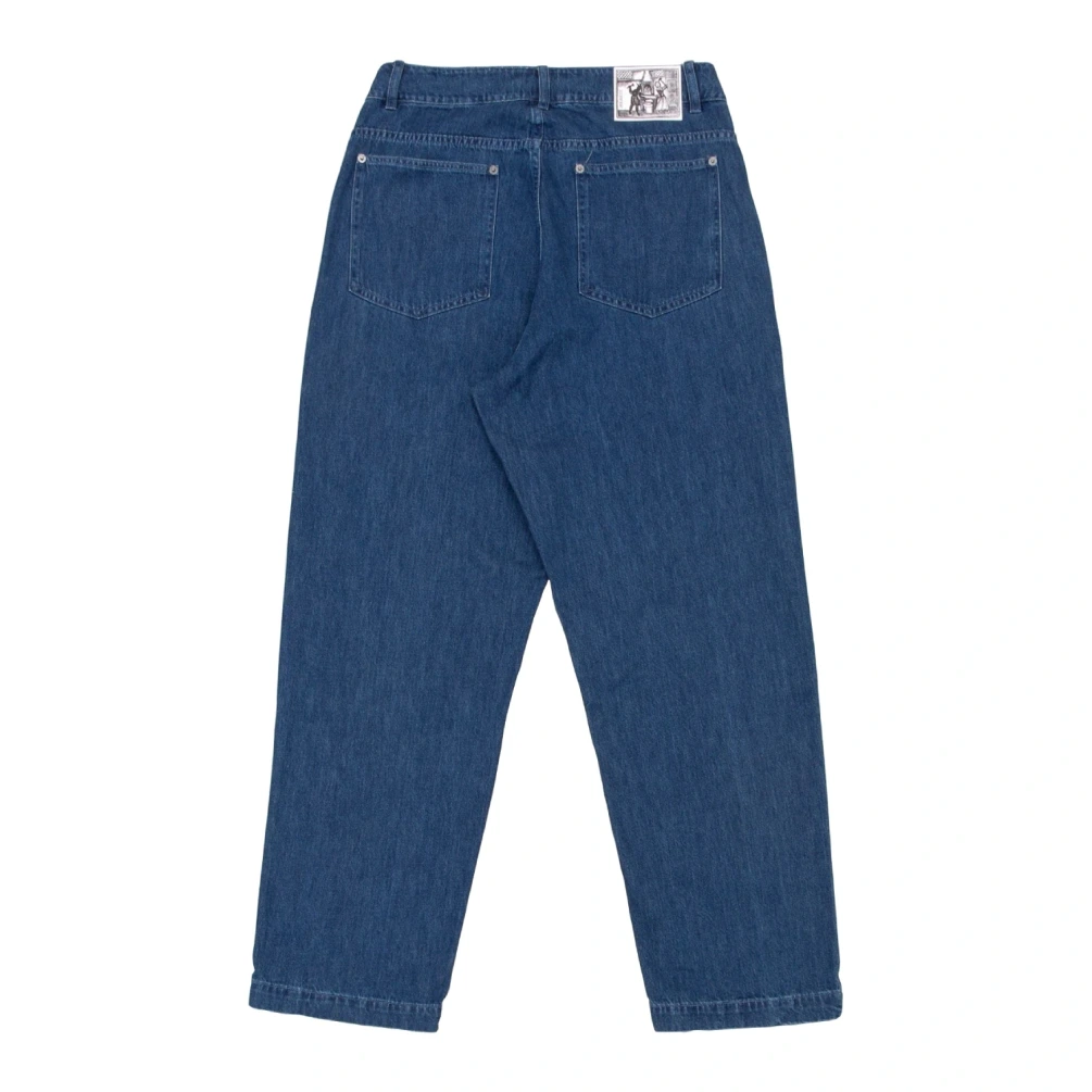 Heresy Primitive Jeans back view in a white background