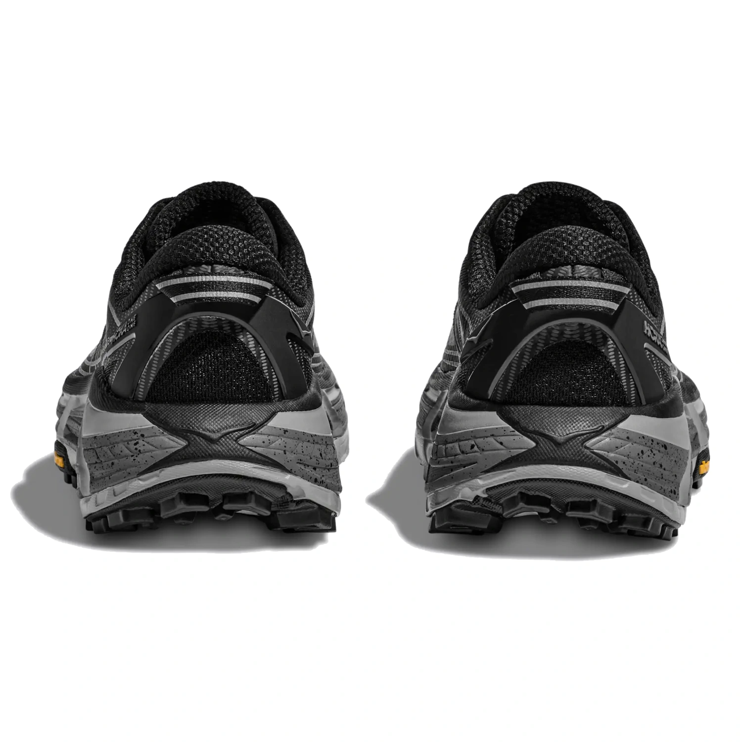 Hoka Mafate Speed 2 Black back view in a white background