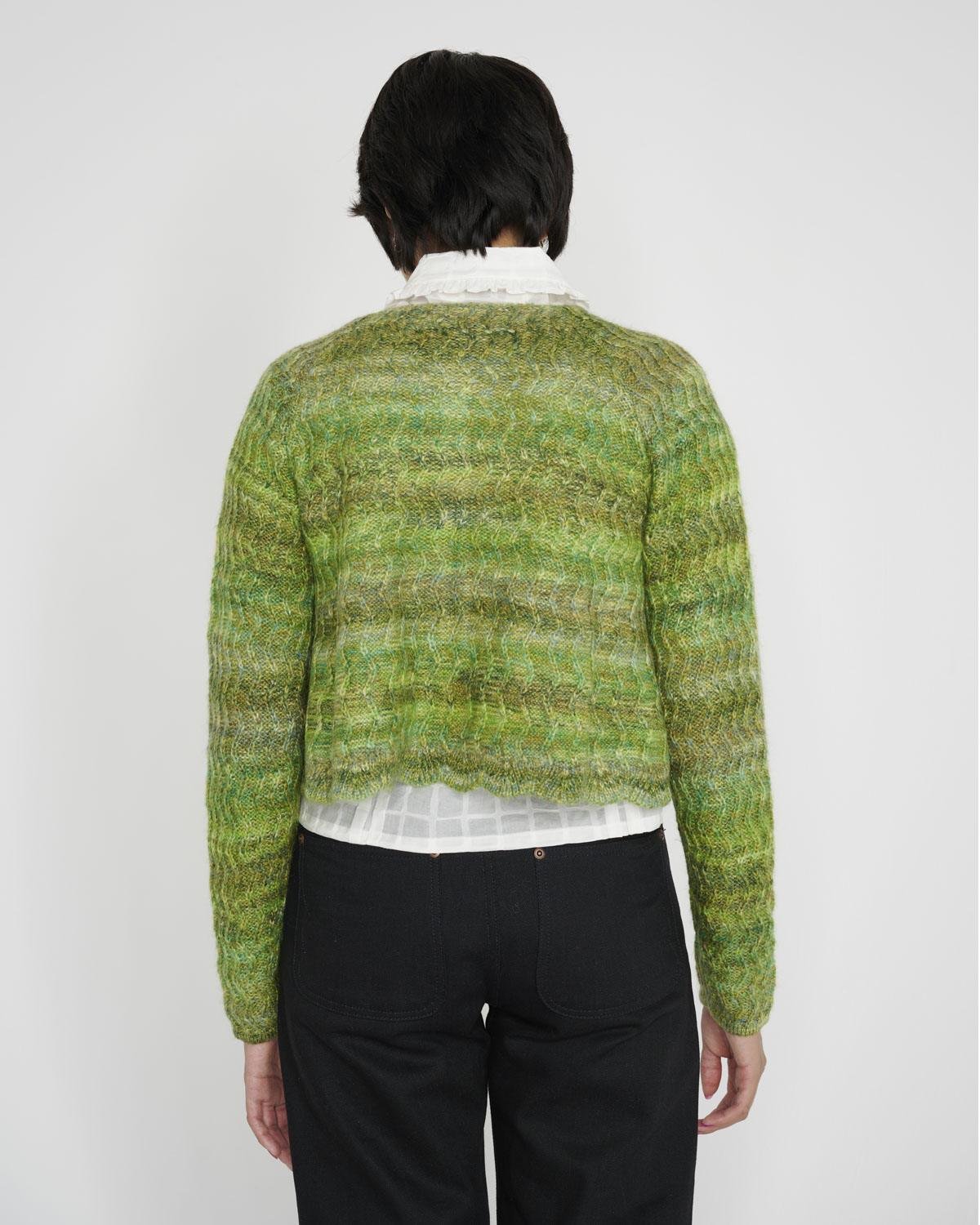 Brain Dead Isa Scalloped Cardigan On Model