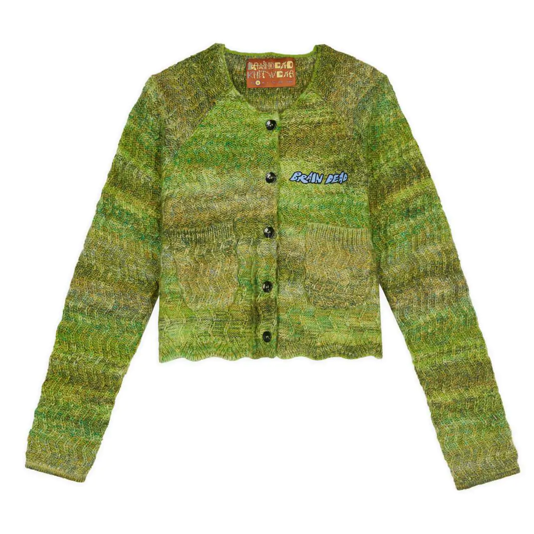 Brain Dead Isa Scalloped Cardigan Front
