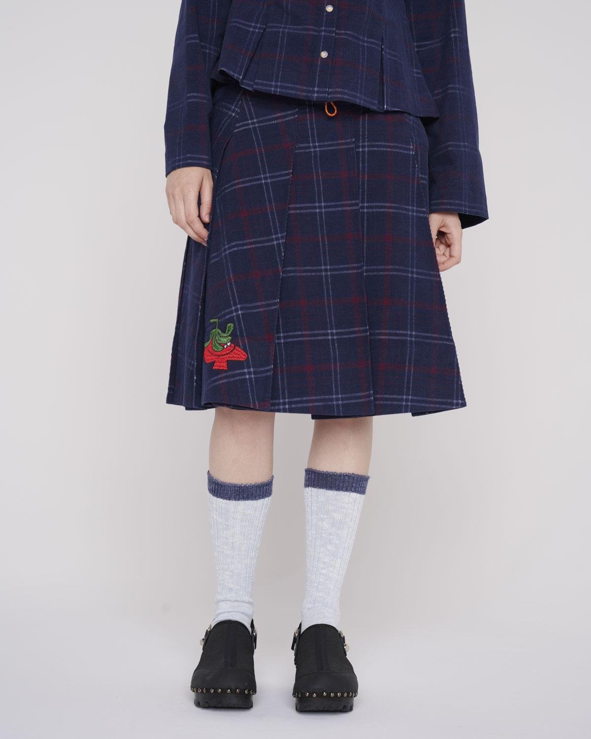 Brain Dead Mesa Pleated Skirt On Model