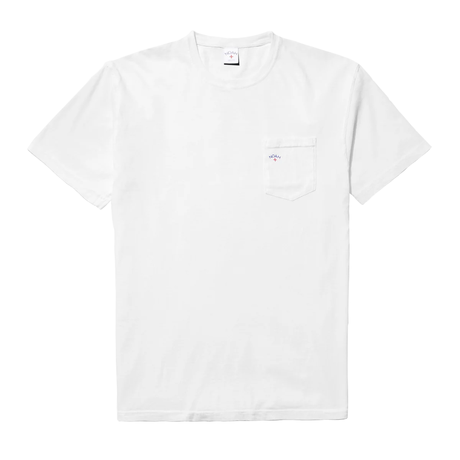 Noah Pocket Tee White front view in a white background