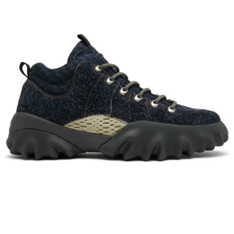 Oakley Factory Team Suede Edge Boot Hairy Blue Graphite side view in a white background