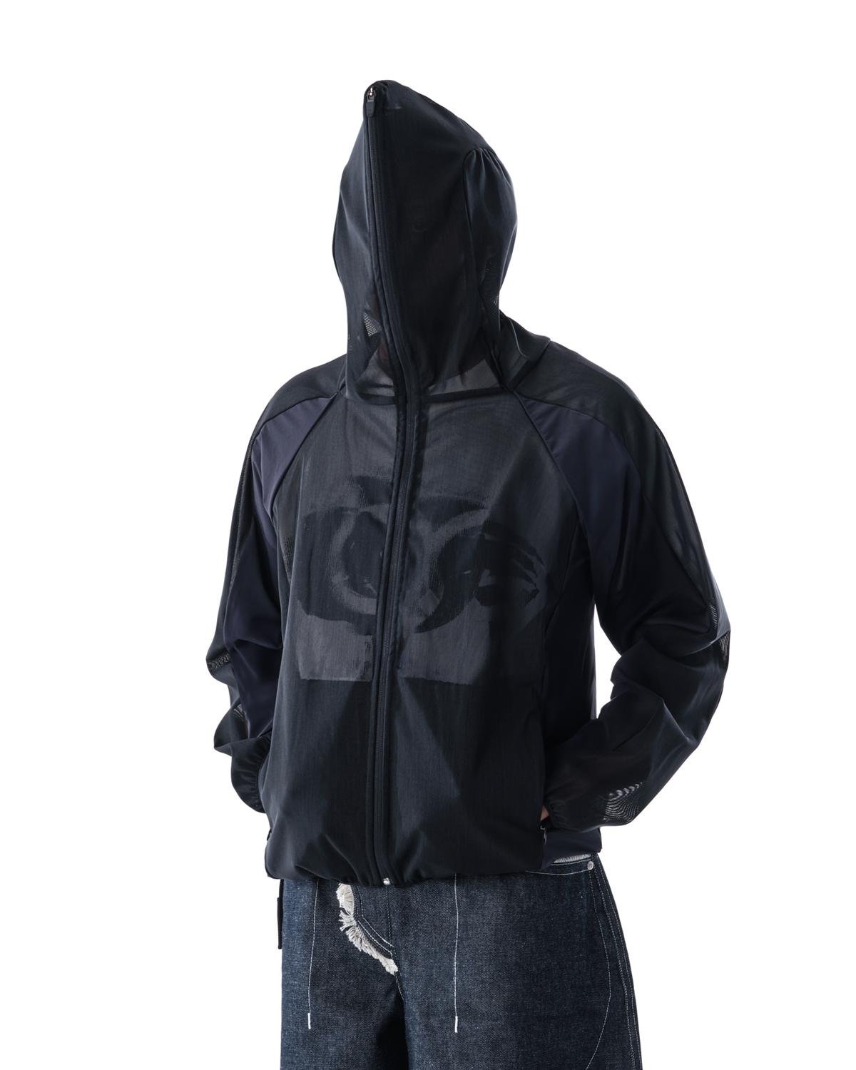 View of a person wearing the Quadro Creations Atroide Zohi Mesh Jacket from the side.