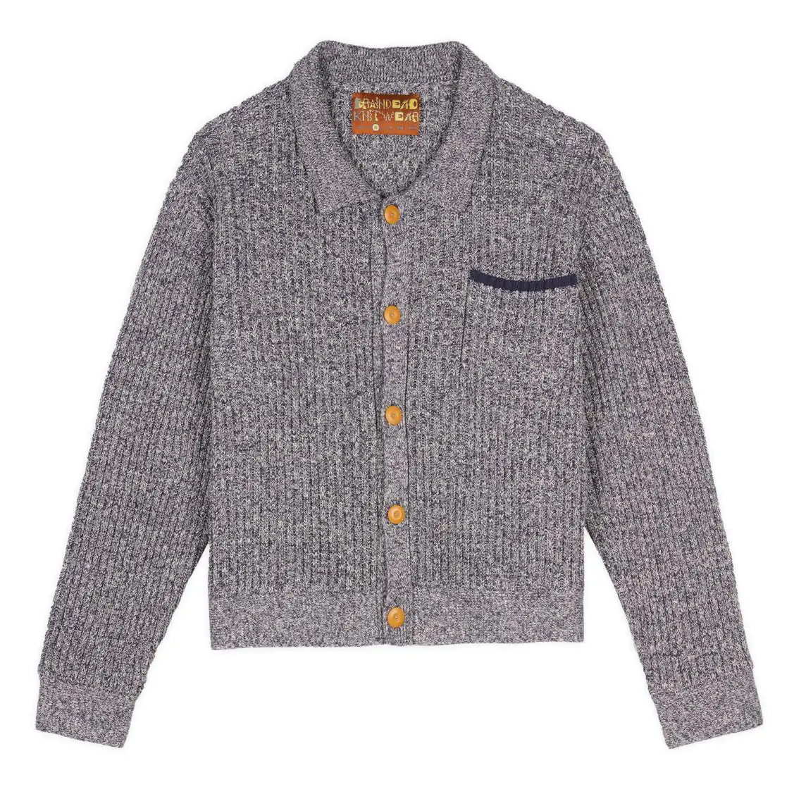 Brain Dead Rib Knit Button Up Sweater Front
