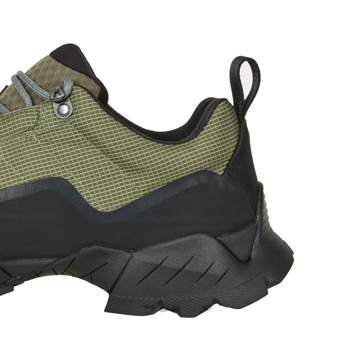 Roa Hiking Katharina Olive/Black side view detail in a white background