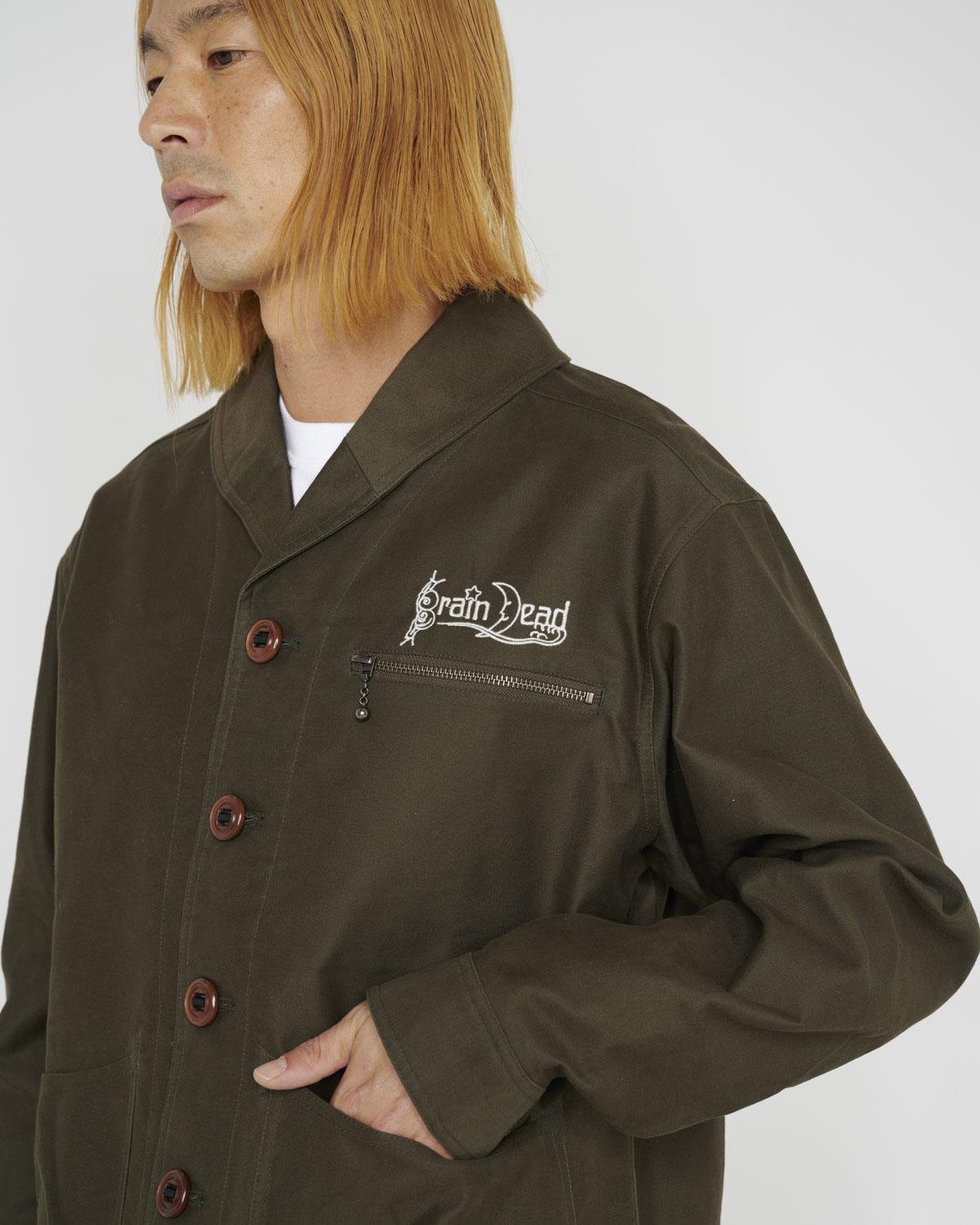 Brain Dead Shawl Collar Work Jacket On Model