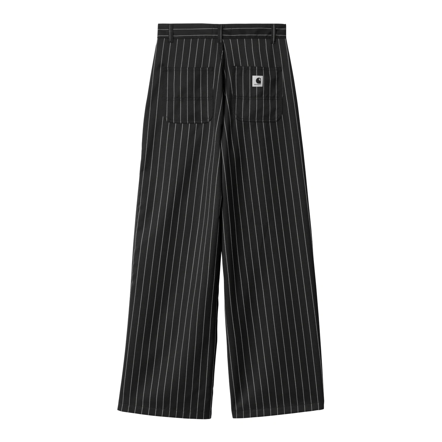 Carhartt WIP W' Seaton Pant Black Wax back view in a white background