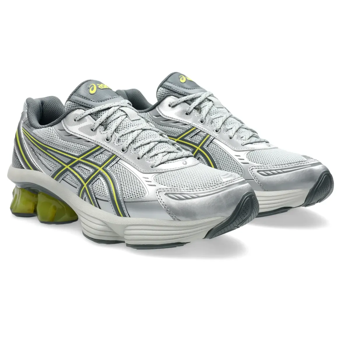 Asics Gel Kinetic Fluent Grey side view in a white background
