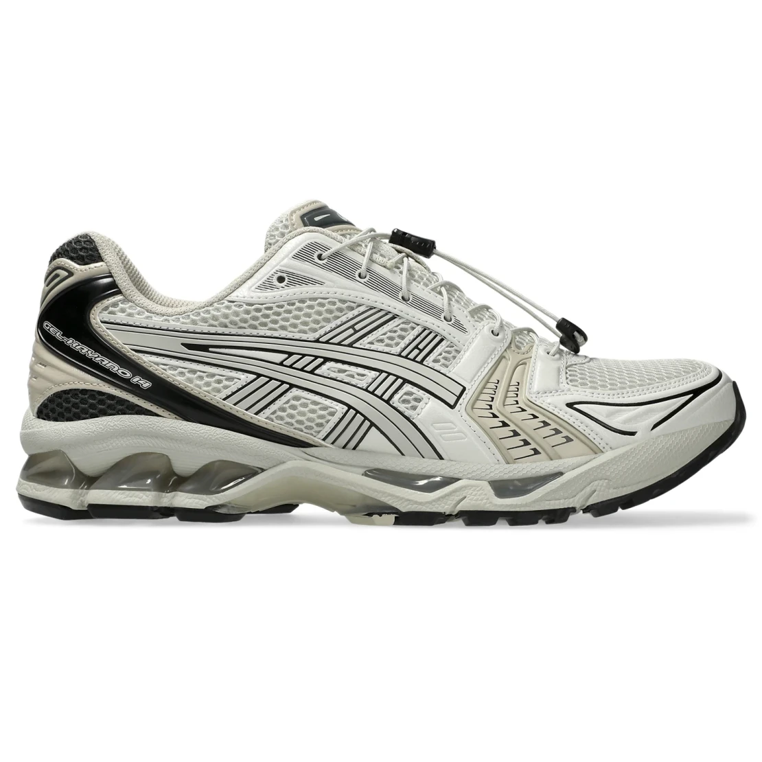 Asics Gel Kayano 14 Smoke Grey/Smoke Grey side view in a white background