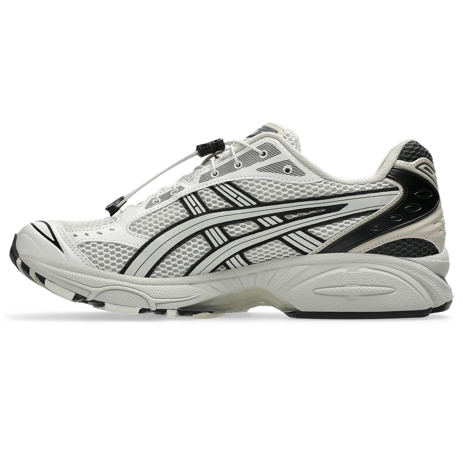 Asics Gel Kayano 14 Smoke Grey/Smoke Grey side view in a white background