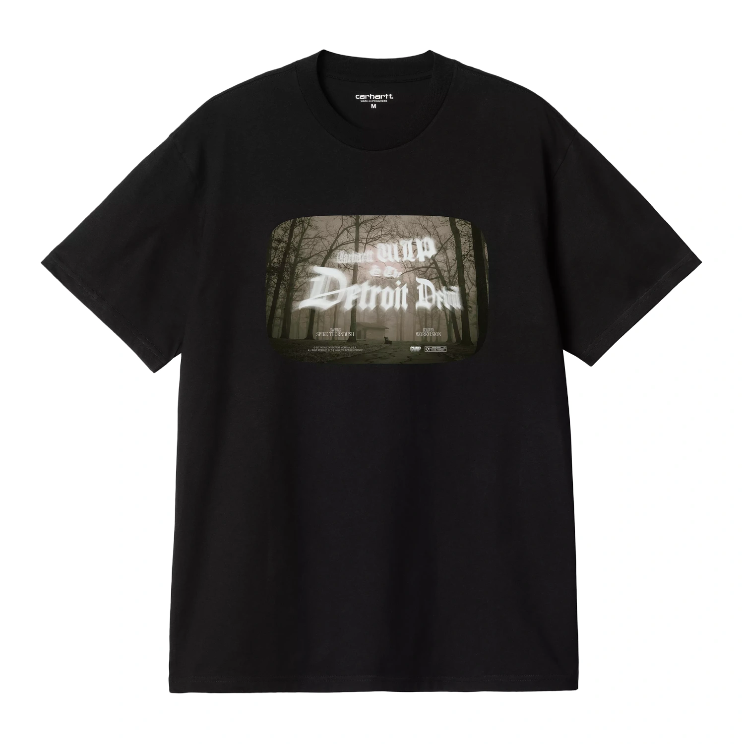 Carhartt WIP Greatest Flicks T-Shirt Black front view in a white background
