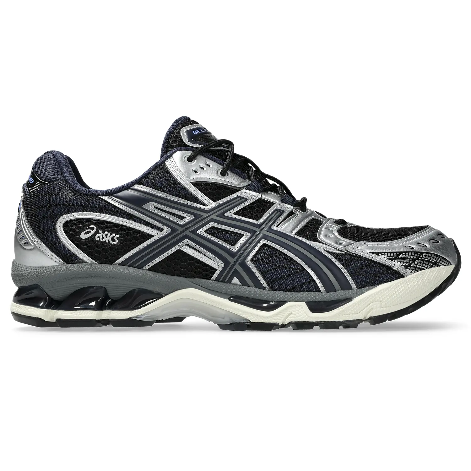 Asics Gel Nimbus 10.1 Black Midnight side view in a white background
