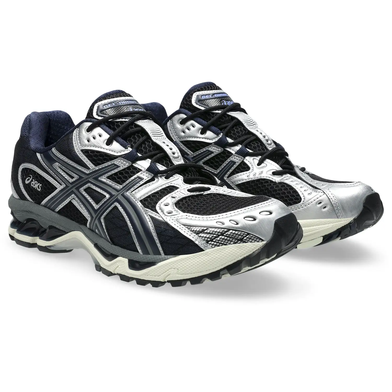 Asics Gel Nimbus 10.1 Black Midnight side view in a white background