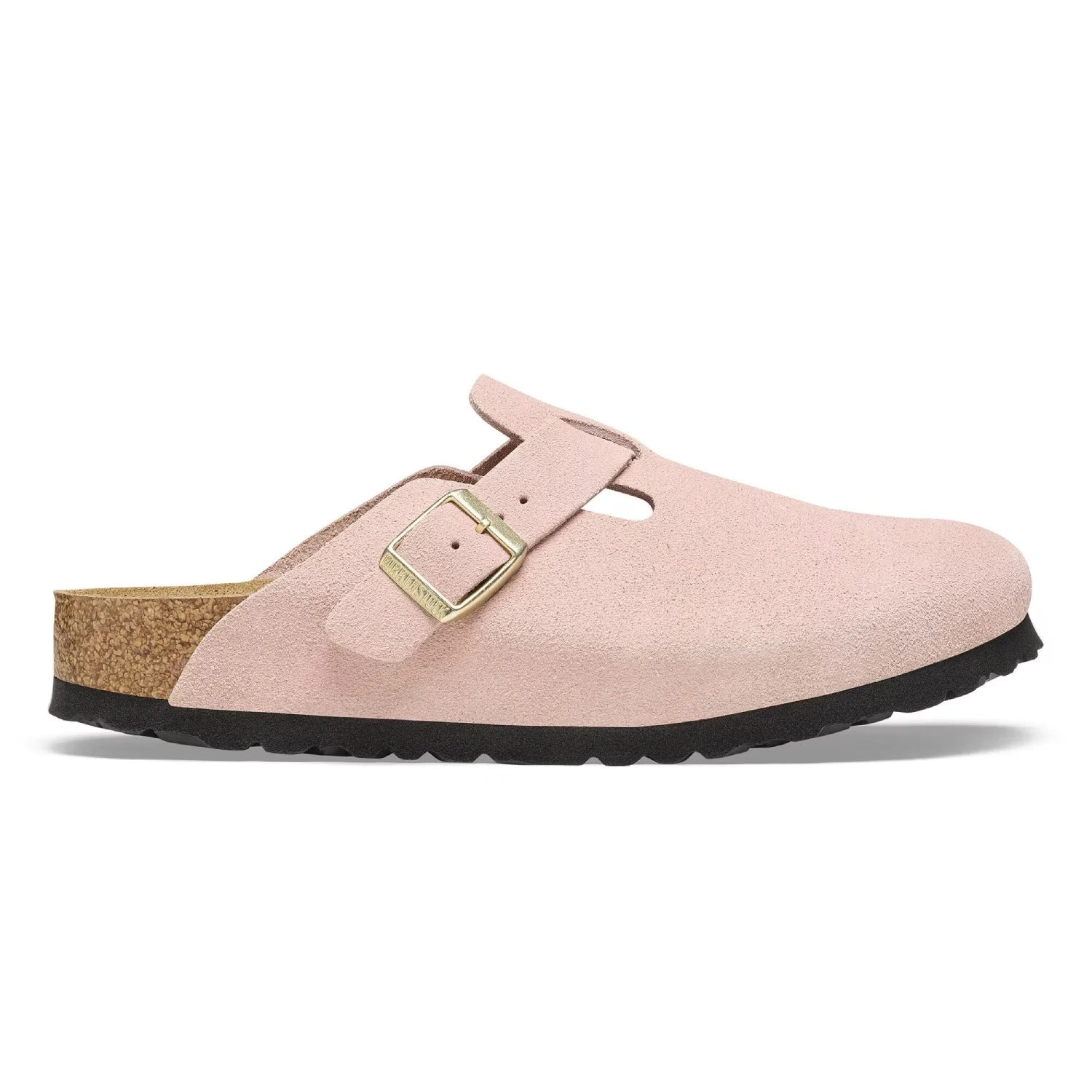 Birkenstock Boston Light Rose side view in a white background