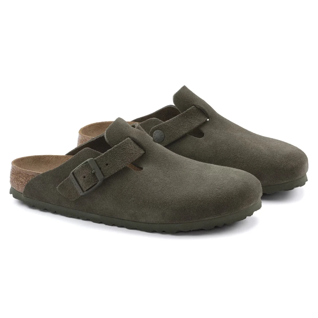 Birkenstock Boston Thyme side view in a white background