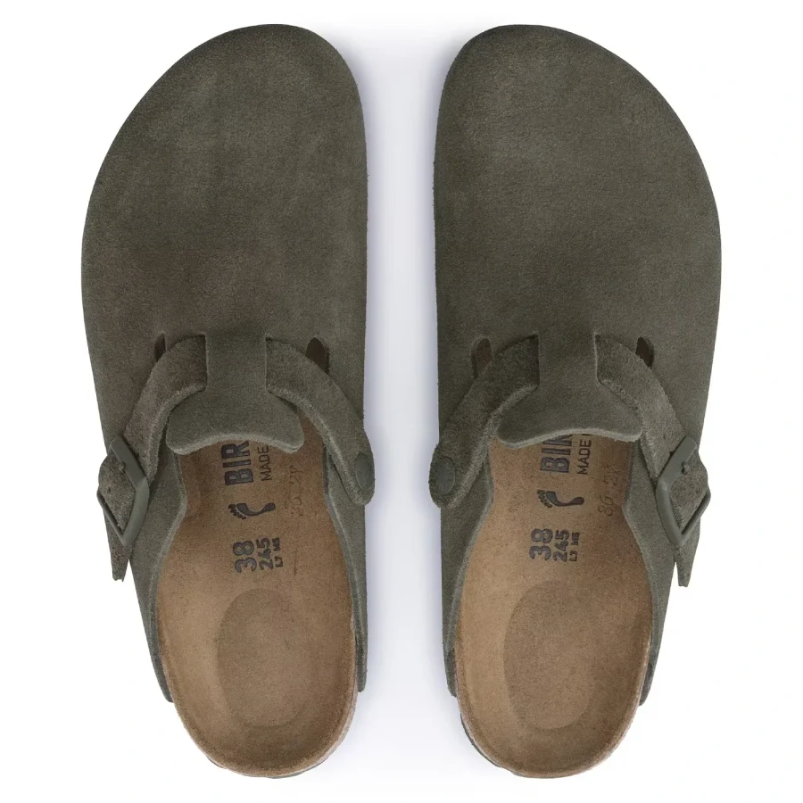 Birkenstock Boston Thyme top view in a white background