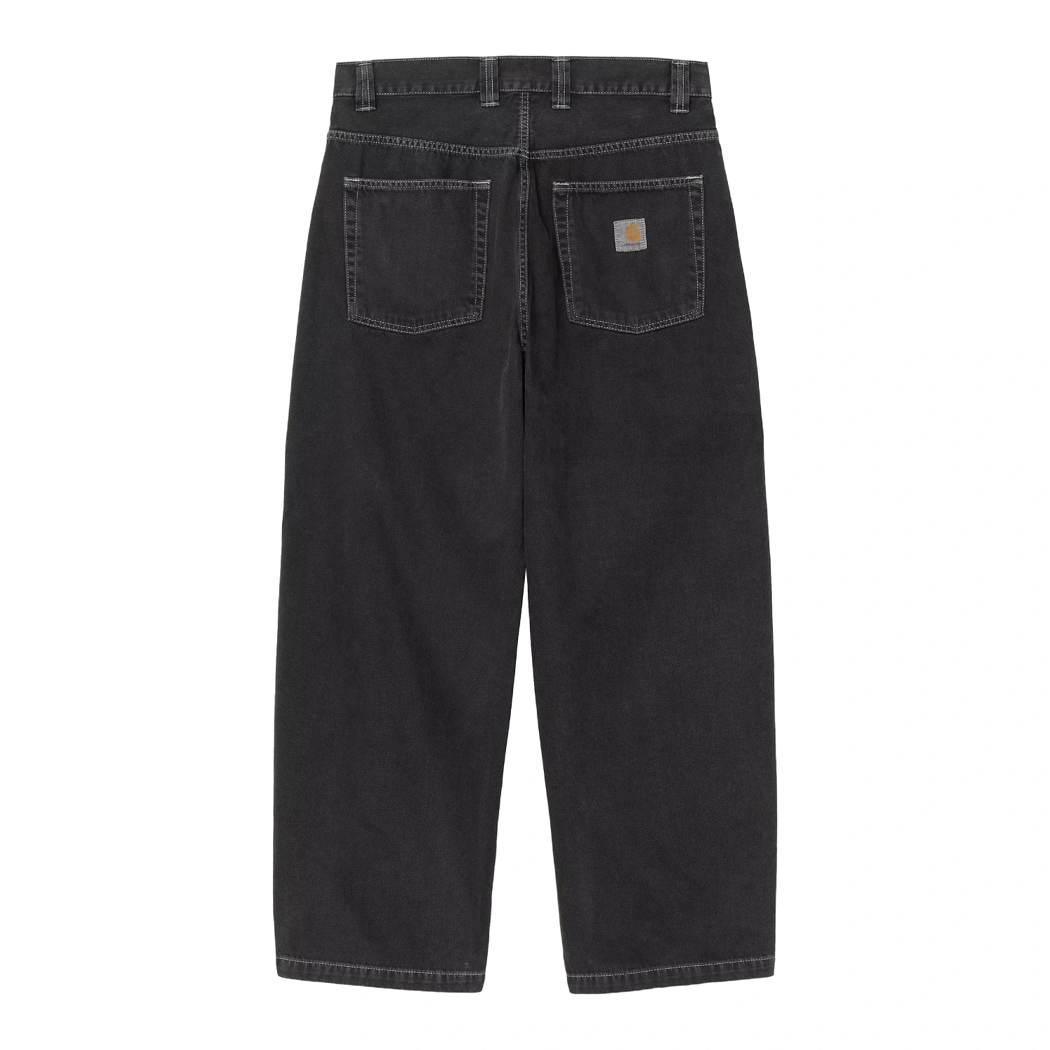 Carhartt WIP Brandon Pant Black back view in a white background