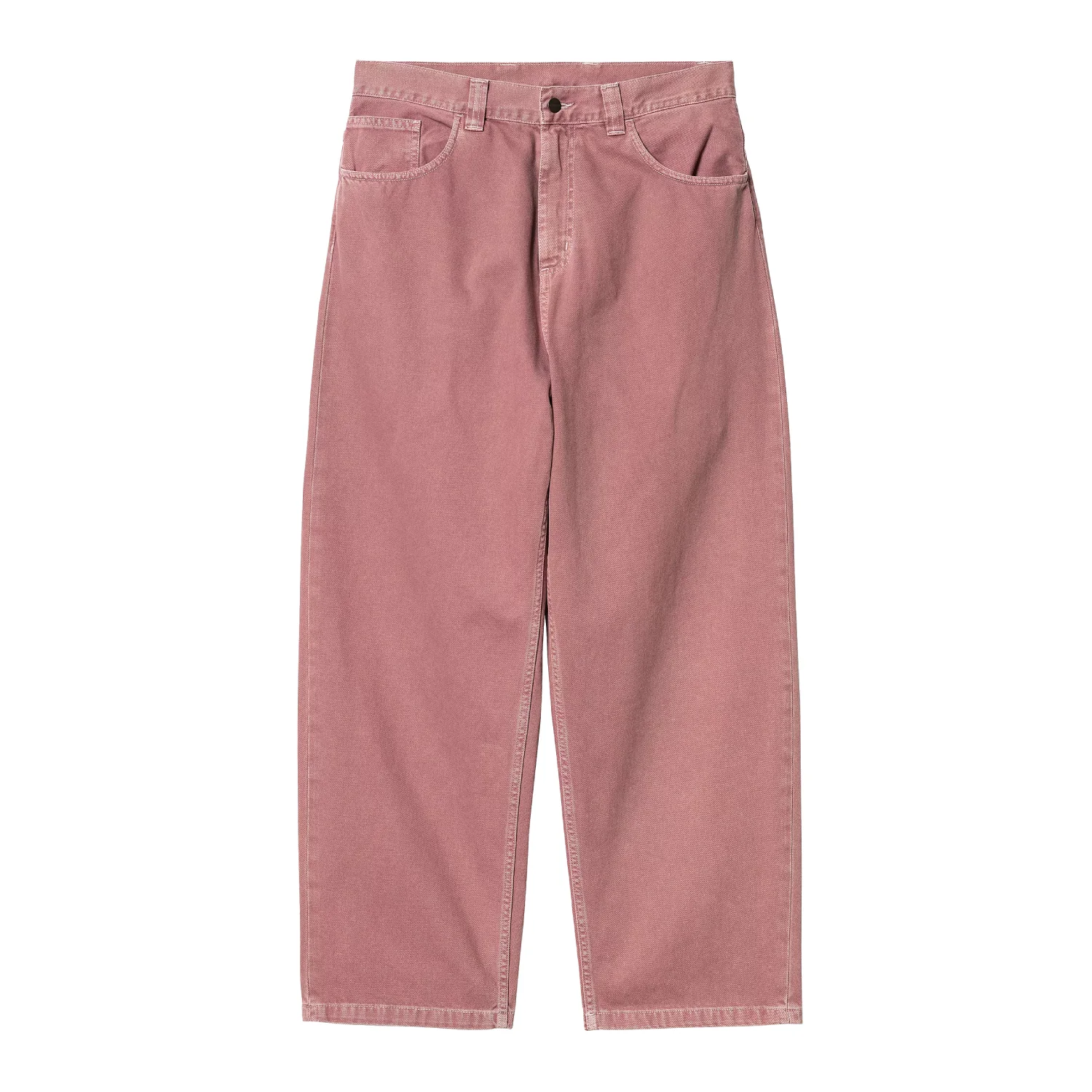 Carhartt WIP Brandon Pant Dusky Pink front view in a white background