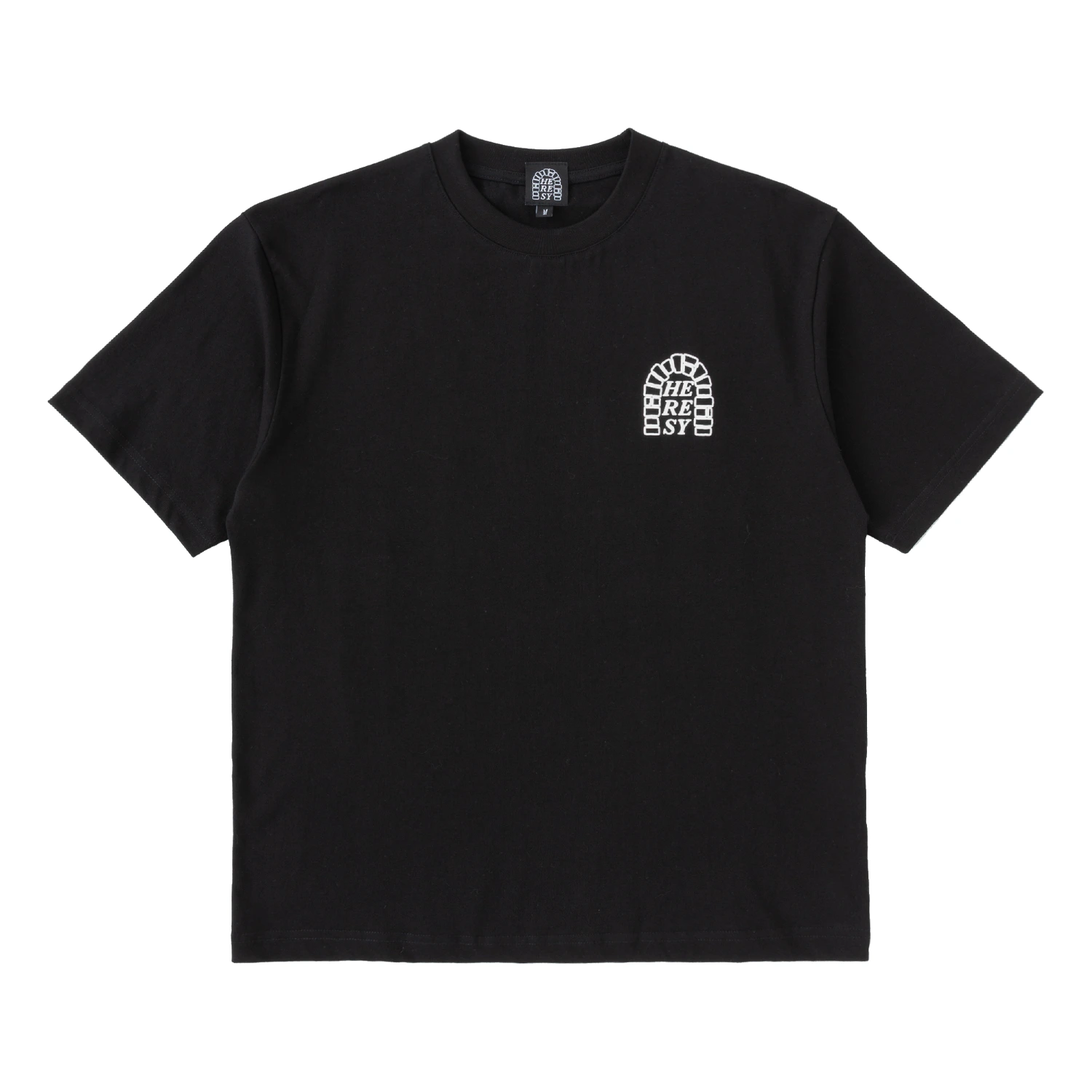 Heresy Arch T-Shirt Black front view in a white background