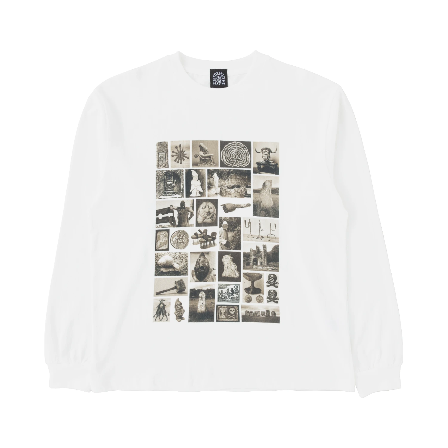 Heresy Niche T-Shirt Ecru front view in a white background