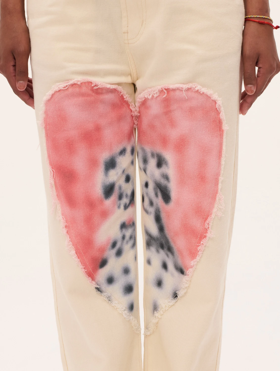 Carne Bollente Paw-Sitive Vibe Trousers front view detail on model