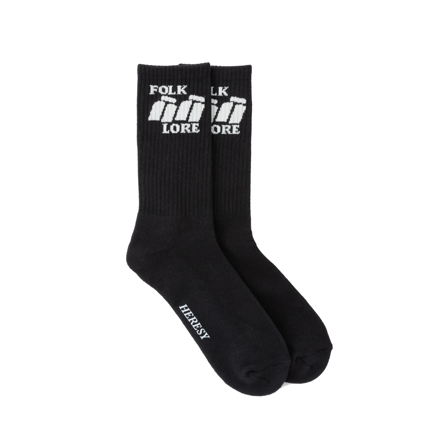 Heresy Ray's Socks Black pair in a white background