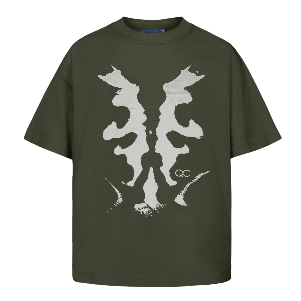 QC Rorschach T-Shirt Green Front