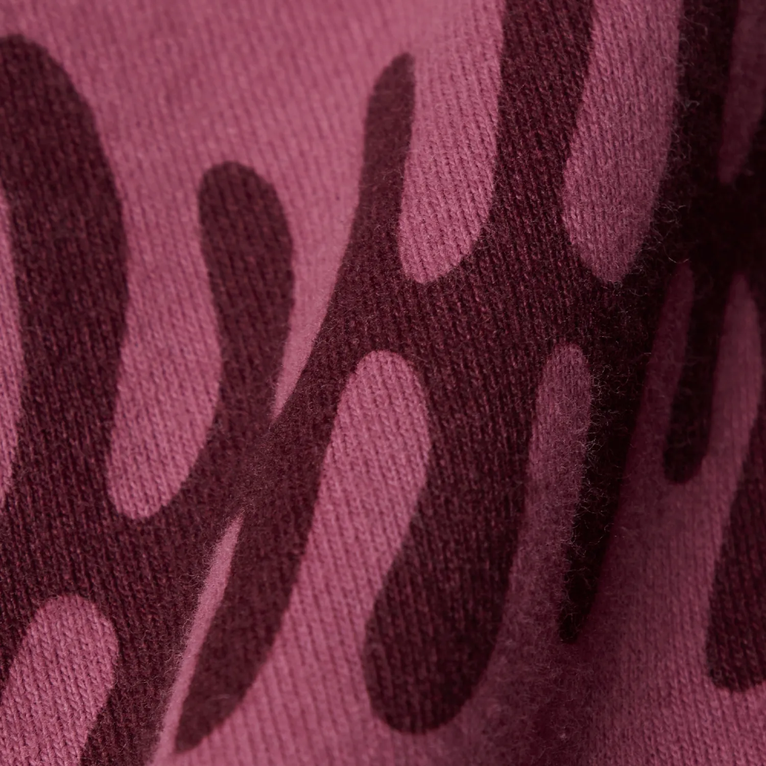 by Parra Stitched skull long sleeve t-shirt Washed magenta print detail