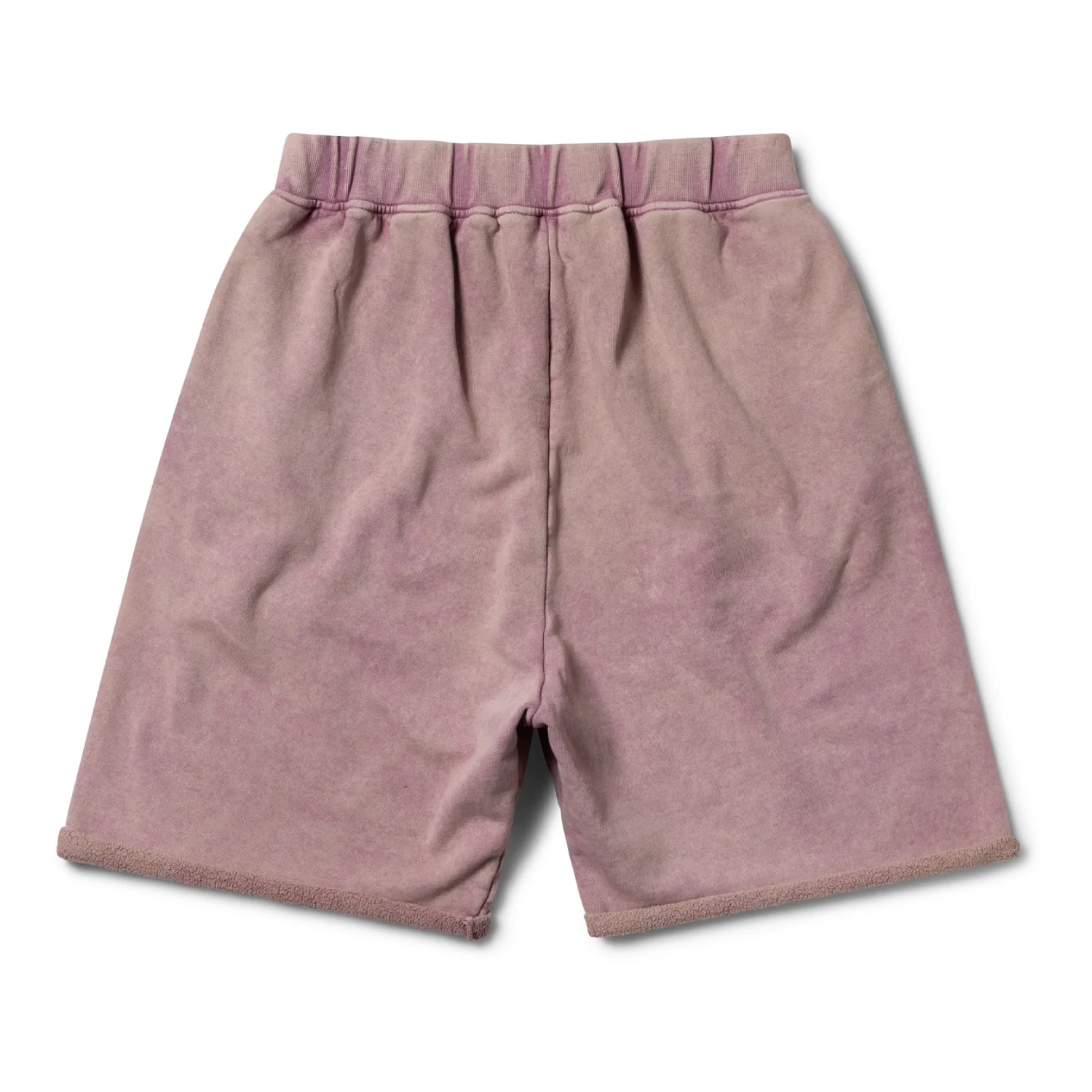 Aged Ancient Column Sweatshort Pink back view in a white background