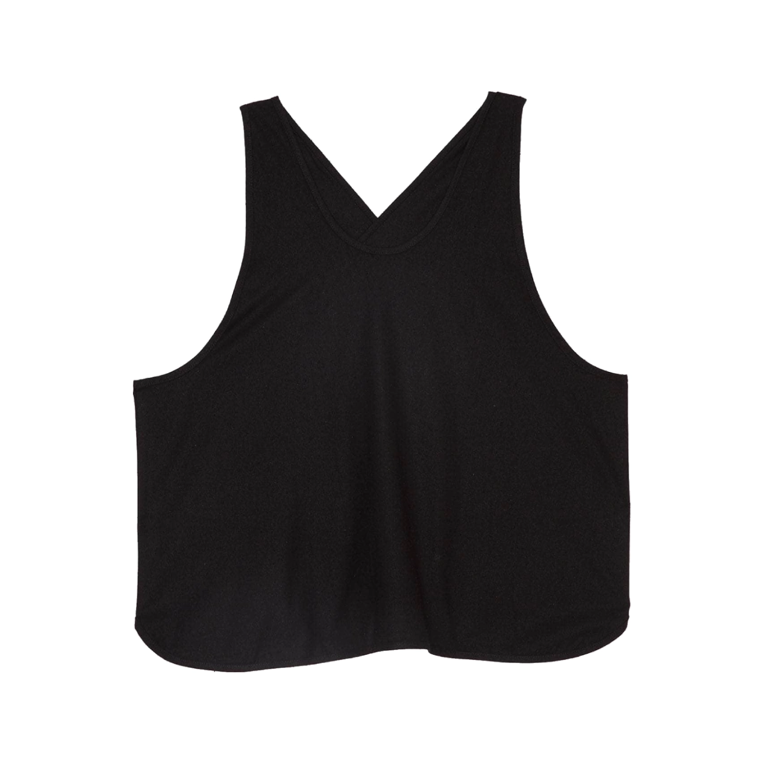 Baserange Apron Top Black front view in a white background