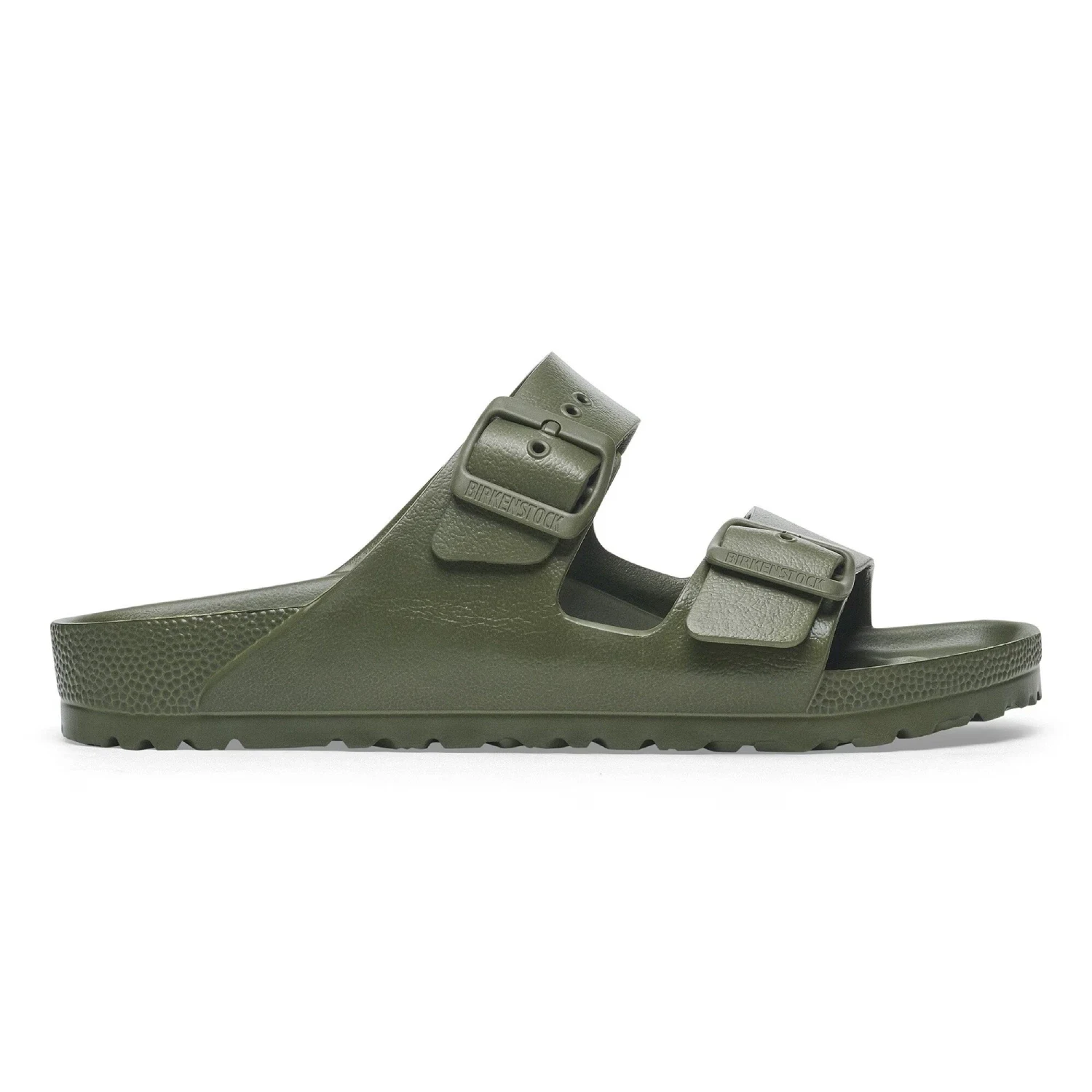 Birkenstock Arizona EVA Khaki side view in a white background