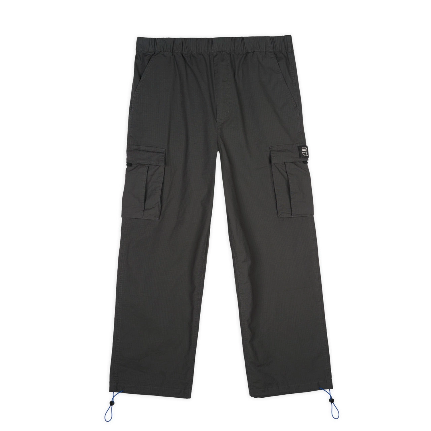 Brain Dead Cotton Ripstop Flight Pant Charcoal front view in a white background