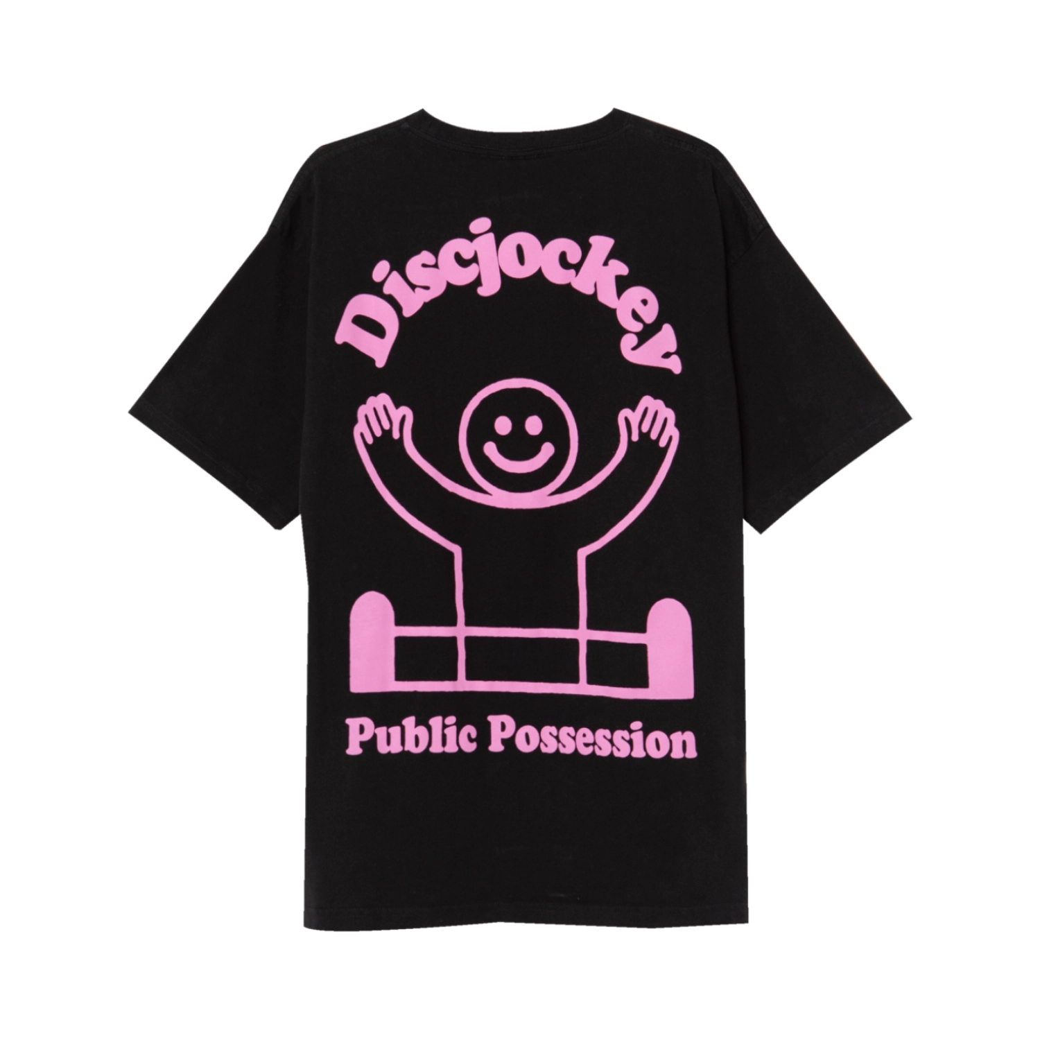 Public Possession Deejay T-Shirt back view in a white background